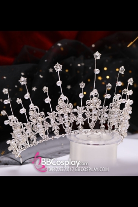 Vương Miện Trắng Dáng Cao Thanh Lịch Ánh Sao