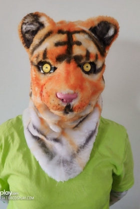 Mặt Nạ Thú Con Hổ - Mẫu Lông Full Đầu