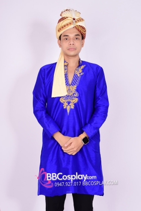 Trang Phục Ấn Độ Giá Rẻ Nam Xanh