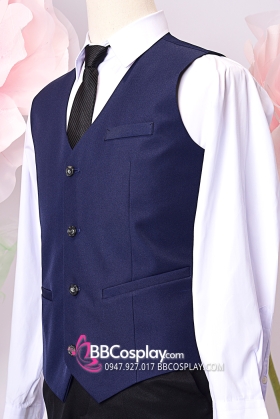 Áo Gile Nam Xanh Đen Cho Quí Ông