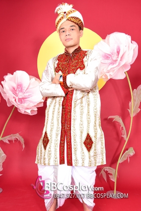Trang Phục Hoàng Tử Ấn Độ Golden Pearl Kurtas