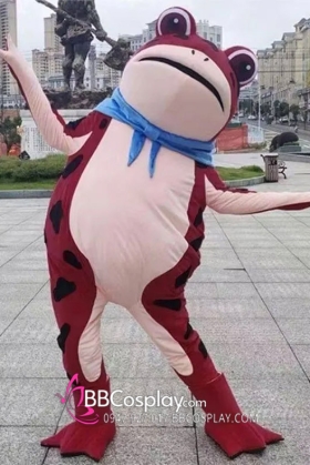 Mascot Ếch Bơm Hơi Màu Đỏ