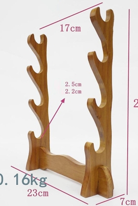 Giá Để Kiếm Gỗ Vàng Tự Nhiên Nguyên Khối 4 Tầng