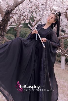 Trang Phục Cổ Trang Nữ Hiệp Hoa Hồng Đen