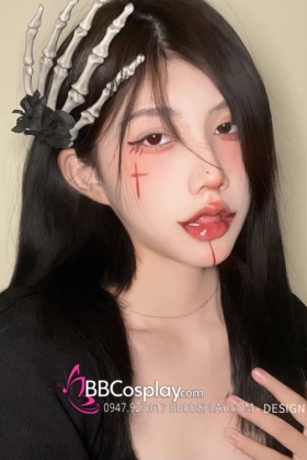 Cài Tóc Bàn Tay Xương Hoá Trang Halloween