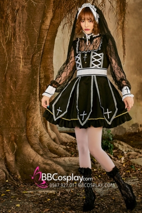 Váy Hoá Trang Choir Nun Halloween Gothic Trung Đại