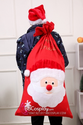 Túi Quà Ông Già Noel Cỡ  Đại Size 90*60Cm
