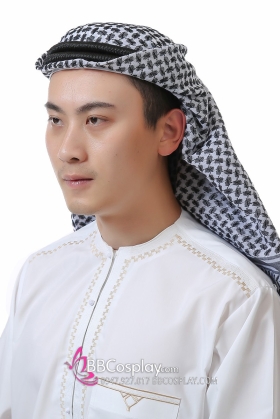 Khăn Đội Đầu Qatar Caro Đen