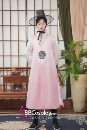 Hanbok Hàn Quốc Nam Hồng Pastel
