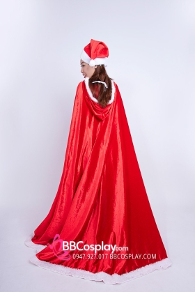 Choàng Noel Dài Mũ Trùm Đầu