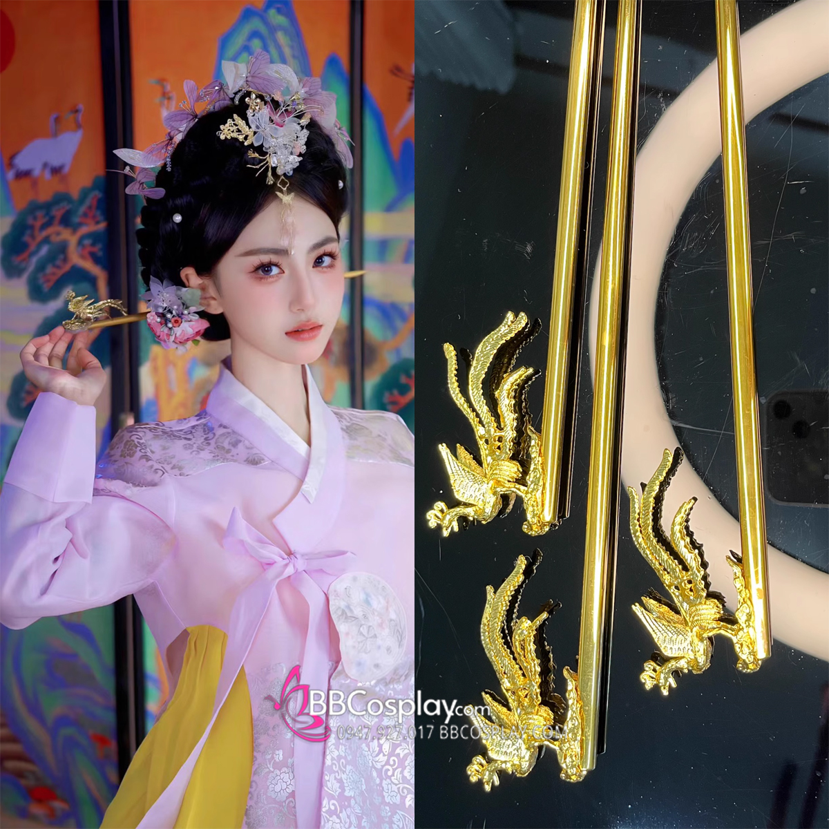 Binyeo Phượng Trâm Cài Tóc Hàn Quốc