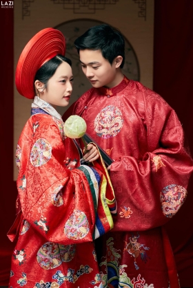 Trang Phục Cặp Đôi Nhật Bình Đỏ - Mãng Lan Đỏ