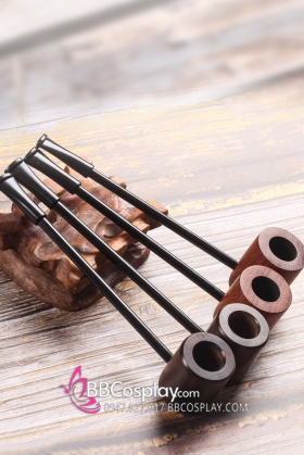 Bộ Tẩu Thám Tử - Tẩu Thuốc Gỗ Dài 14.7Cm