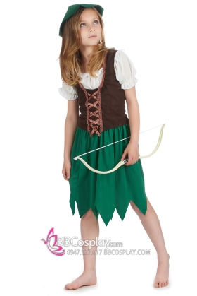 Trang Phục Hoá Trang Robin Hood  Cho Bé Gái