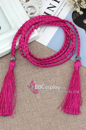 Dây Phụ Kim Tuyến - Obijime - Hồng Đậm