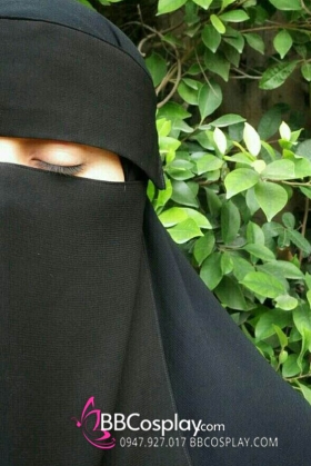 Phụ Kiện Khăn Che Mặt Hồi Giáo Niqab Ngắn