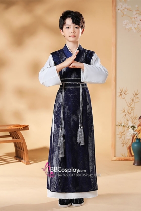 Trang Phục Cổ Trang Cho Bé Trai - Màu Xanh Dương Đậm