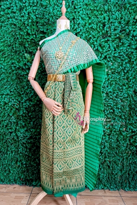 Trang Phục Thái Lan Tone Xanh Lá Sang Chảnh