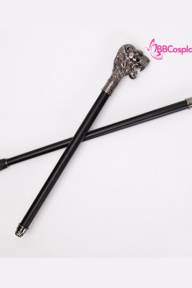 Gậy Quý Tộc Đầu Sư Tử Màu Crom