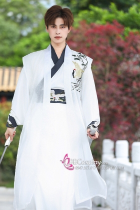 Trang Phục Cổ Trang Nam Bạch Hạc Huyền Sư