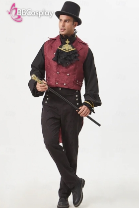 Trang Phục Nam Tước Phong Cách Hoa Hồng Đen Steampunk