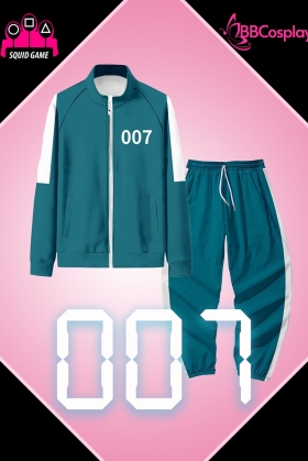 Đồ Người Chơi 007 Trò Chơi Con Mực - Màu Xanh Nhạt