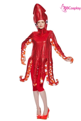 Trang Phục Mascot Con Mực Sốt Thái