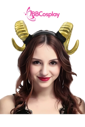 Cài Tóc Sừng Ác Quỷ Màu Vàng Gold