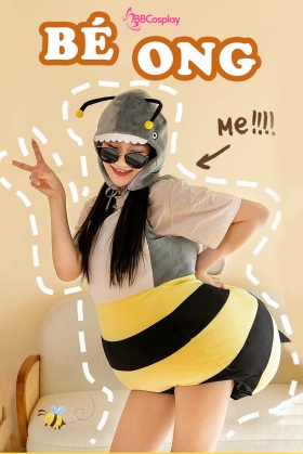 Trang Phục Mascot Con Ong Vàng Đầu Cá Mập