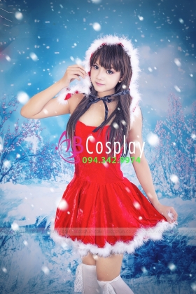 Trang Phục Noel Dễ Thương Kèm Choàng