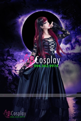 Trang Phục Tiểu Thư Ma Cà Rồng Đen Huyền Ảo
