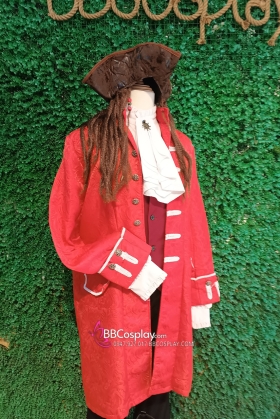 Trang Phục Hải Tặc Nam - Thuyền Trưởng Màu Đỏ