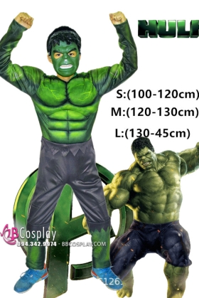 Đồ Hulk Người Khổng Lồ Xanh Cơ Bắp Trẻ Em