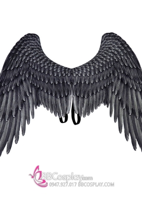 Cánh Chim In 3D Bằng Vải Nỉ Màu Đen