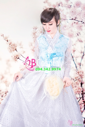 Áo Hanbok Hàn Quốc Trắng