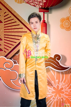 Áo Dài Nam Vàng Cách Tân Phong Cách Ấn