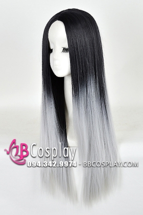 Tóc Đen Ombre Trắng 60Cm