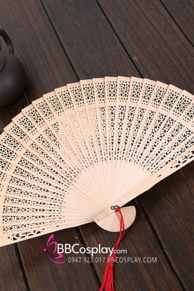 Quạt Xếp Gỗ Trơn