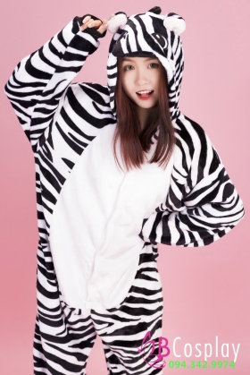 Đồ Bộ Hình Thú Dễ Thương Ngựa Vằn