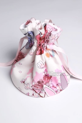 Túi Kinchaku - Túi Thơm Kimono Thỏ Trắng