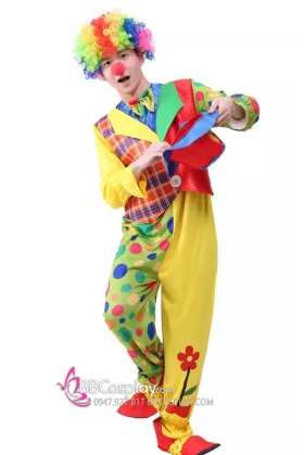 Trang Phục Chú Hề Nhiều Màu Mặc Vest