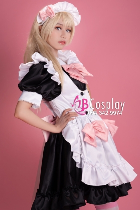 Đồ Super Maid Trắng Đen Hồng - Nàng Hầu Nhật Bản Cao Cấp